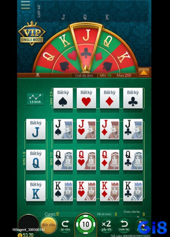 Giao diện chơi King Poker tại nhà cái Gi8